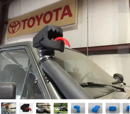  Truck snorkel cover  3d model for 3d printers