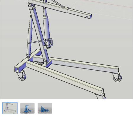  Engine lifter (for diorama garage)  3d model for 3d printers