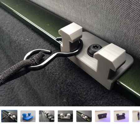  Jeep wrangler jk net cargo mount soft top  3d model for 3d printers