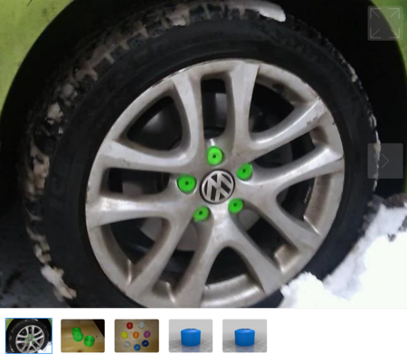 Volkswagen wheel bolt caps