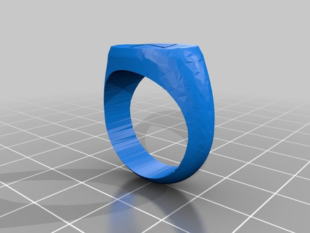  Men of letters ring  3d model for 3d printers