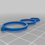Modelo 3d de Triple de los anillos aretes  para impresoras 3d
