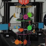 Modelo 3d de Sampler/stand con 3n3 rollos para impresoras 3d