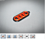  Logo audi keychain  3d model for 3d printers
