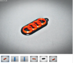 Modelo 3d de Logotipo de audi llavero para impresoras 3d