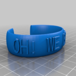  My customized ellipse message band - oh! we best! - a59, b48  3d model for 3d printers