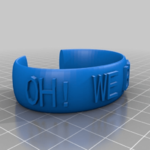 Modelo 3d de Mi personalizados elipse mensaje de la banda - oh! es la mejor! - a59, b48 para impresoras 3d