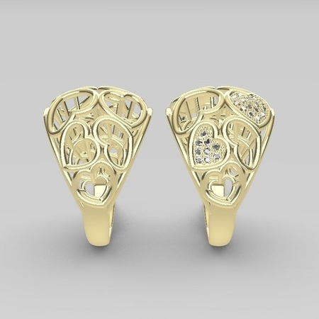  Heart rings v2  3d model for 3d printers