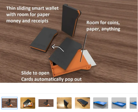 Smart Wallet - Sliding 3D printed wallet
