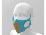Modelo 3d de Respirador de máscara de respiración con filtro hepa para impresoras 3d