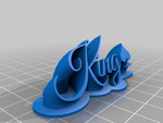  Sweeping 2-line name plate (text)  3d model for 3d printers