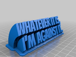  Sweeping 2-line name plate (text)  3d model for 3d printers