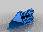  Sweeping 2-line name plate (text)  3d model for 3d printers
