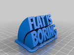  Sweeping 2-line name plate (text)  3d model for 3d printers