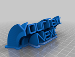  Sweeping 2-line name plate (text)  3d model for 3d printers