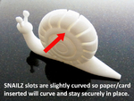  Snailz... note holders for people who are slow to get things done!   3d model for 3d printers