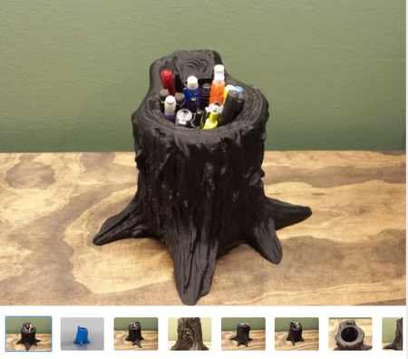  Tree stump pencil holder  3d model for 3d printers