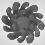 Modelo 3d de Versión retorcida de la flor del anillo para impresoras 3d