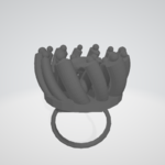  Twisted version flower ring  3d model for 3d printers