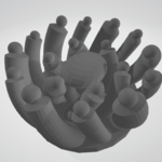  Twisted version flower ring  3d model for 3d printers