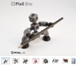  Pixil bits  3d model for 3d printers