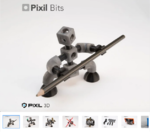 Modelo 3d de Pixil bits para impresoras 3d