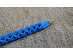  Double spiral ballpoint pen body  3d model for 3d printers