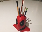  Deadpool bust pen holder  3d model for 3d printers