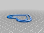  Heart bookmark  3d model for 3d printers