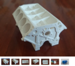 Modelo 3d de Motor v8 para impresoras 3d