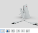  Shark! desktop cable holder  3d model for 3d printers