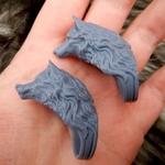  Two wolves - set of rings  3d model for 3d printers