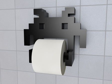 Space Invader Toilet Paper Holderq