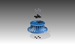 Modelo 3d de Turbina francis de la cabeza de ducha para impresoras 3d