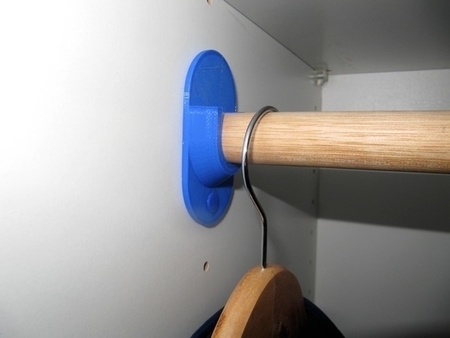 Pluggable Ikea closet bar holder