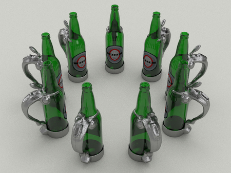 Modelo 3d de Botella de stein manejar para impresoras 3d