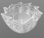  Voronoi flower lampshade  3d model for 3d printers