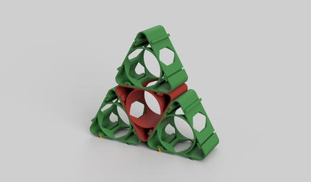 Modelo 3d de Botellero modular para impresoras 3d