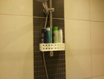  A hair, lotion, soap bottle holder that 