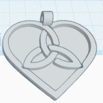 Modelo 3d de Celta corazón 3 para impresoras 3d