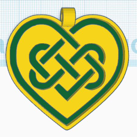  Celtic heart 2  3d model for 3d printers