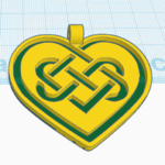 Celtic heart 2  3d model for 3d printers
