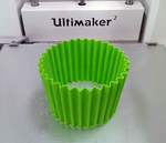  Coffee/tea cup sleeve - cupcake ridges  3d model for 3d printers