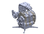  Mazda rx7 wankel rotary engine 13b-rew - working model  3d model for 3d printers