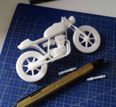  Moto cafe racer scalemodel  3d model for 3d printers