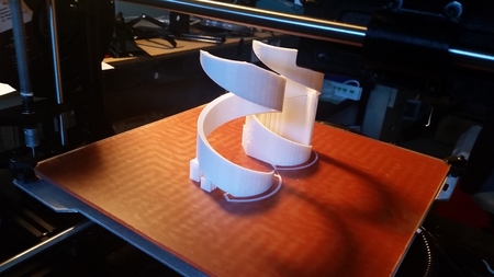 Modelo 3d de Espiral de la cortina de tieback o retención para impresoras 3d