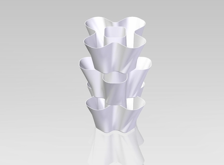  Stackable planter  3d model for 3d printers