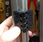  Fully printable trapped 2020 hinge  3d model for 3d printers