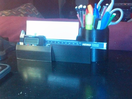 Desk Organizer for Pens, Index Cards, and Caliper