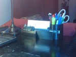  Desk organizer for pens, index cards, and caliper  3d model for 3d printers